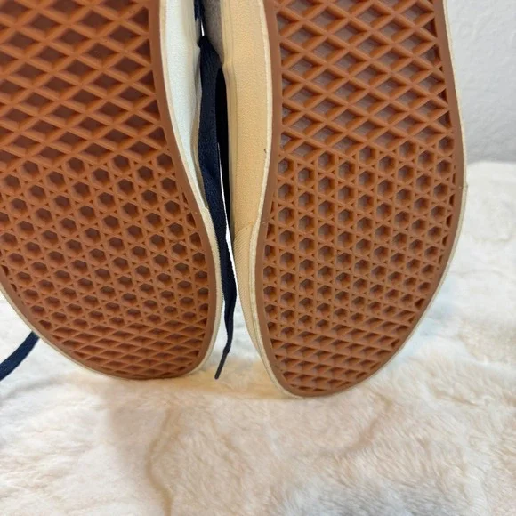 Vans Authentic Customs Great Wave Navy Blue Canvas Skate Shoes Mens 13 - Picture 10 of 10